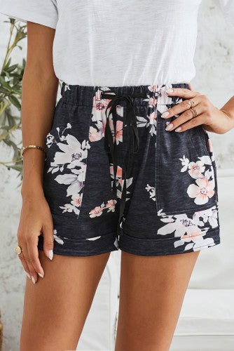 Floral Drawstring Shorts