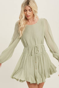 New! Fun Ruffled Swing Dress