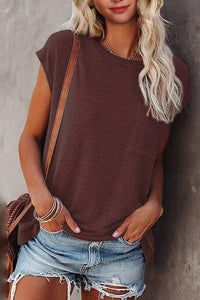 New! Simple Cap Sleeve Top (3 Colors)