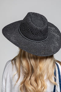 New! Wide Brim Woven Panama Hat