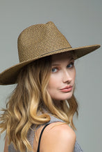 Load image into Gallery viewer, New! Duo-Tone Panama Hat with Wood Beads