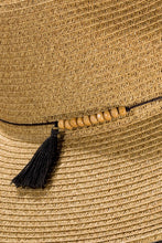 Load image into Gallery viewer, New! Duo-Tone Panama Hat with Wood Beads