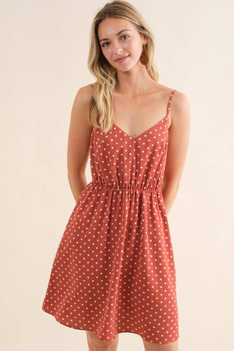 New! Polka Dot Sleeveless Mini Dress