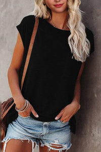 New! Simple Cap Sleeve Top (3 Colors)